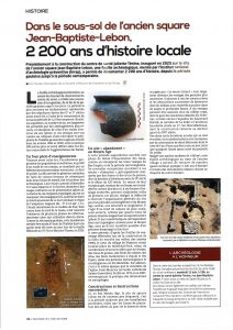 Dans les sous-sol de l&rsquo;ancien square J-B Lebon – 2 200 ans d&rsquo;histoire locale- NI juin 2026